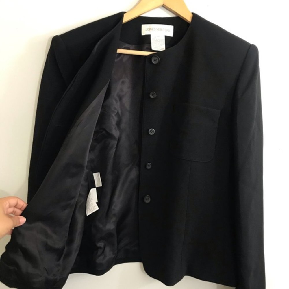 Vintage Jones New York Black Suit Jacket Size 14 NWT plus size - Picture 3 of 9